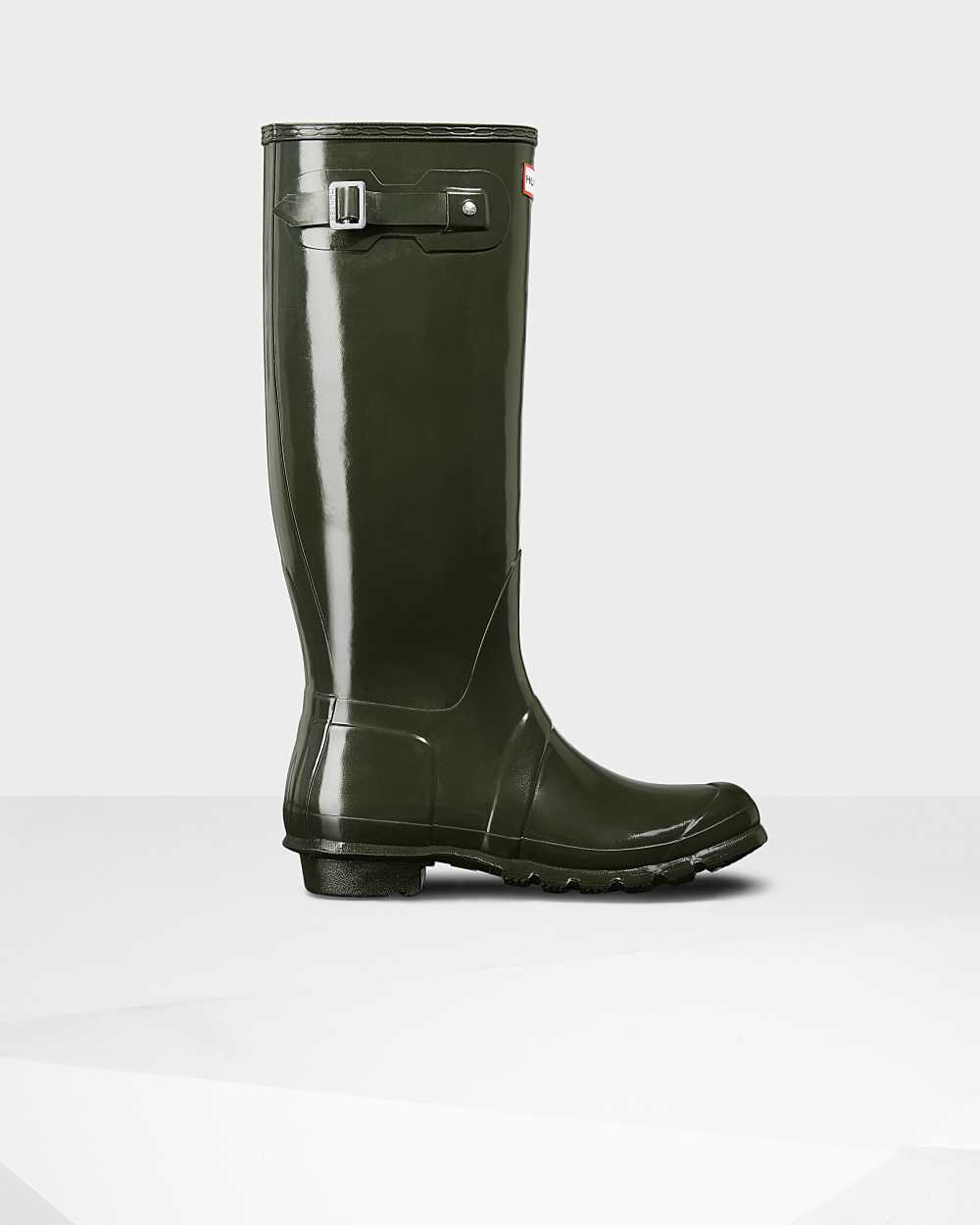 Stivali Pioggia Hunter Original Tall Gloss Donna - Verde Scuro Oliva | 169-708773 IT